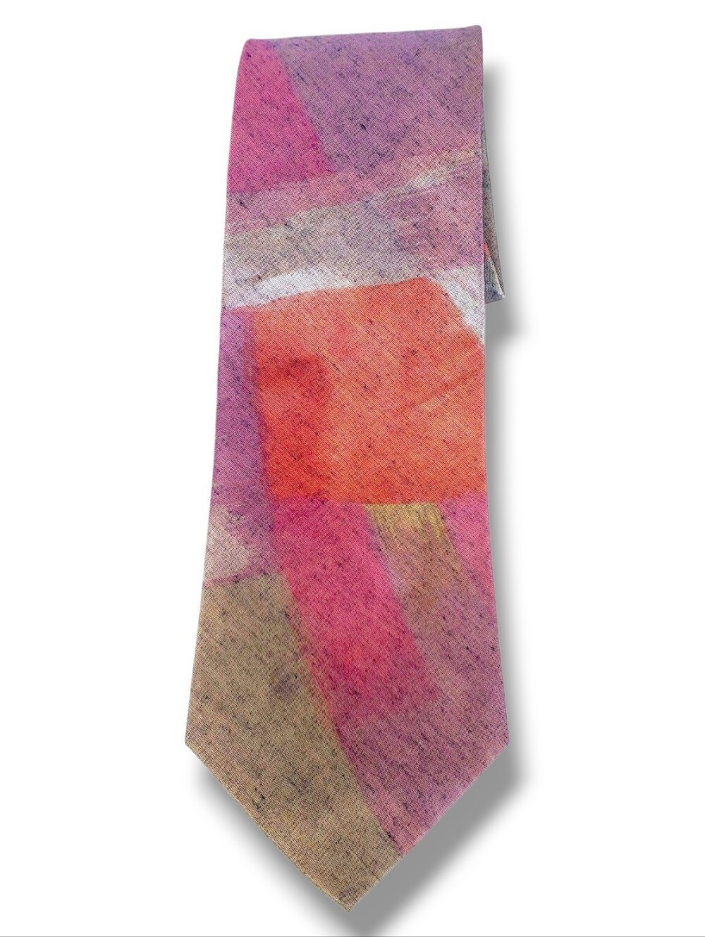 Don Loper Beverly Hills abstract art necktie featuring vibrant multicolor Tie